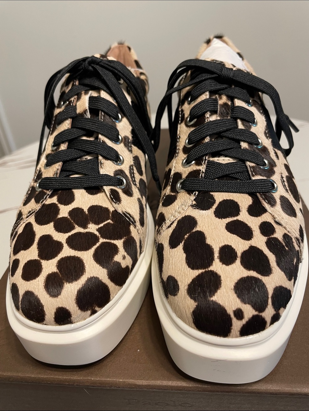 PAOLO Kim2 Women Calf Leather with fun animal print. New in Box Sz 6 1/2 M